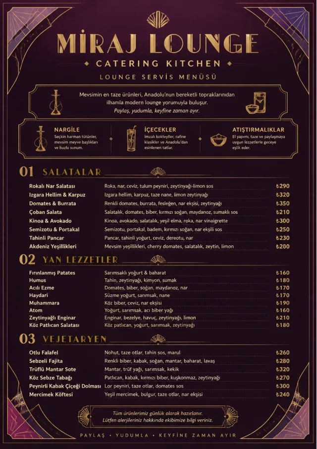 Lounge Velvet catering-menu menu template preview
