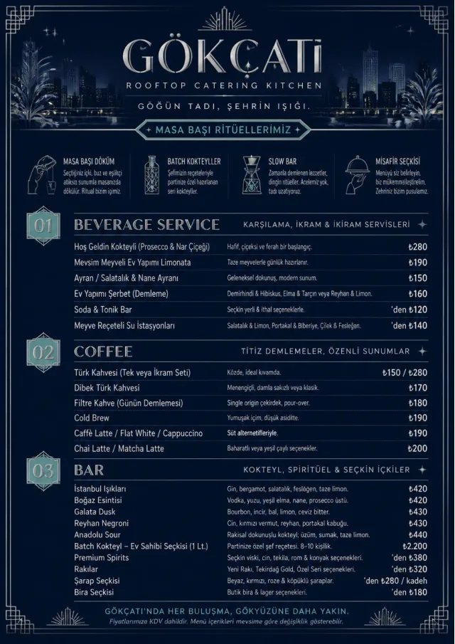 Rooftop Skyline catering-menu menu template preview