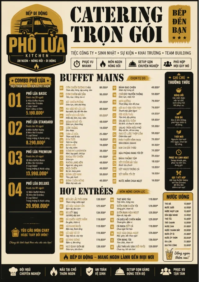 Food Truck Bold catering-menu menu template preview