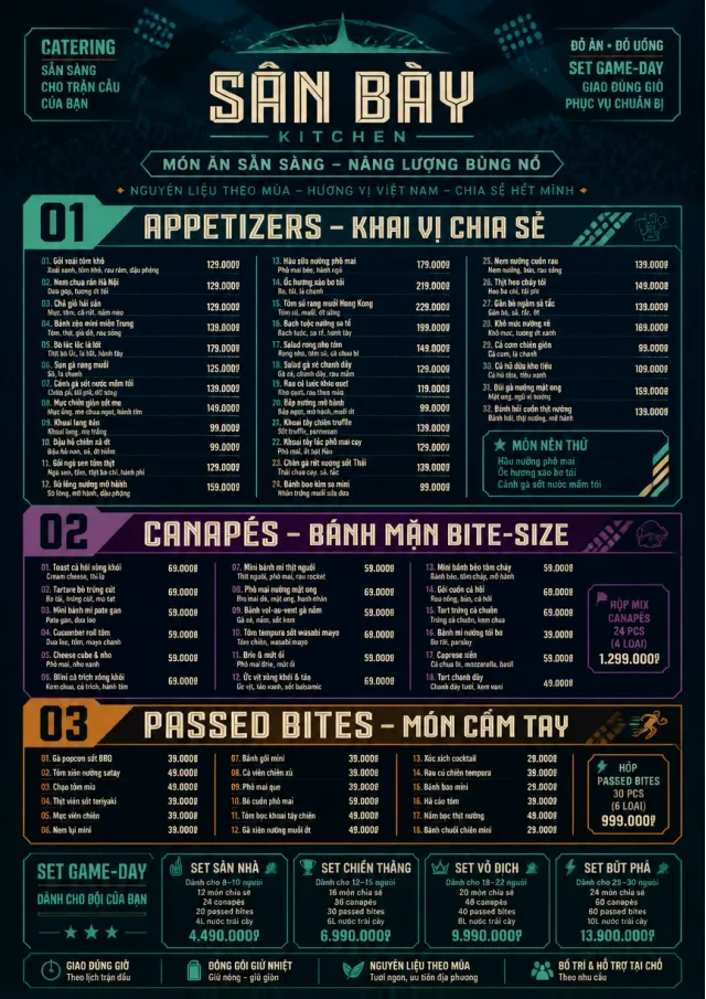 Sports Arena Energy catering-menu menu template preview
