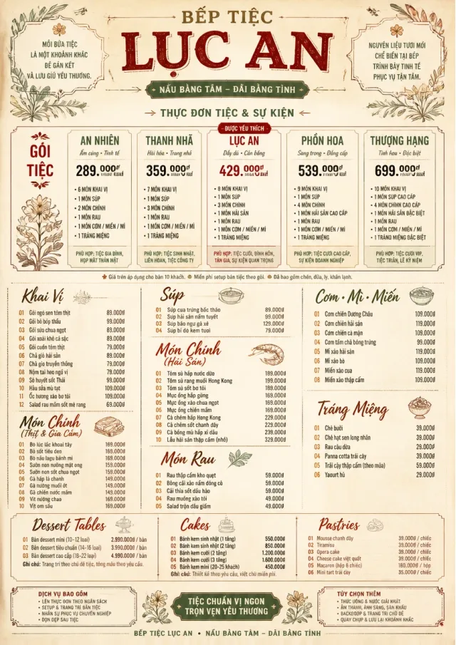 Banquet Catering catering-menu menu template preview