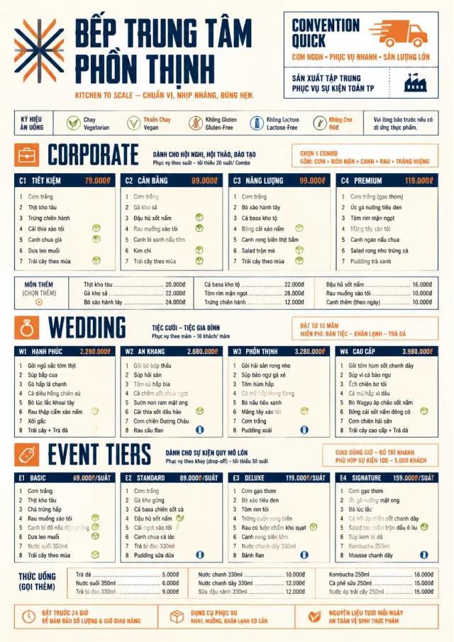 Convention Quick catering-menu menu template preview