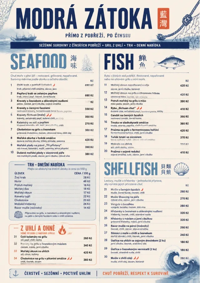 Coastal Regional chinese-menu menu template preview