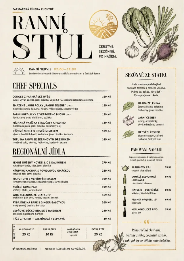 Farm Table Rustic chinese-menu menu template preview