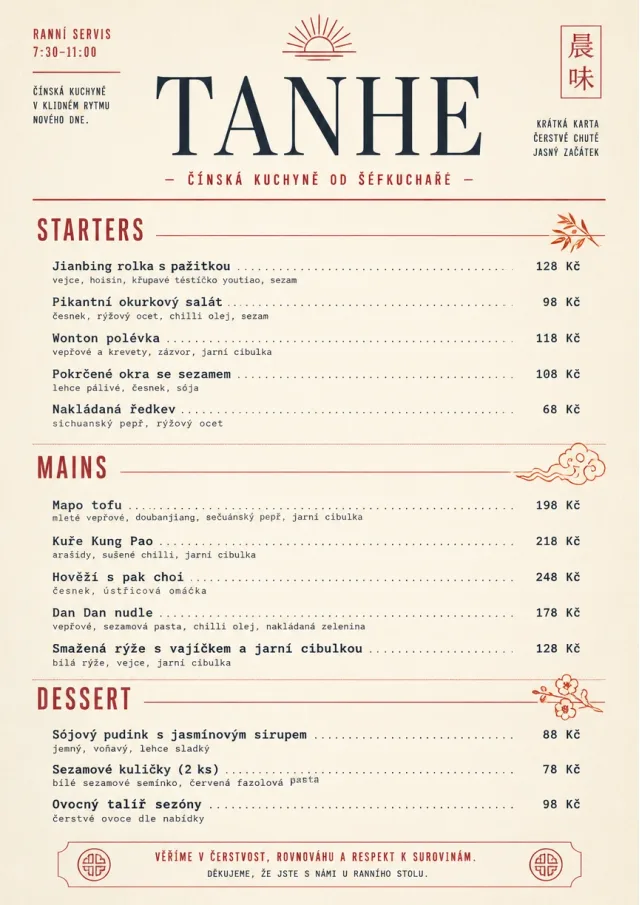 Chef Carte Brève chinese-menu menu template preview