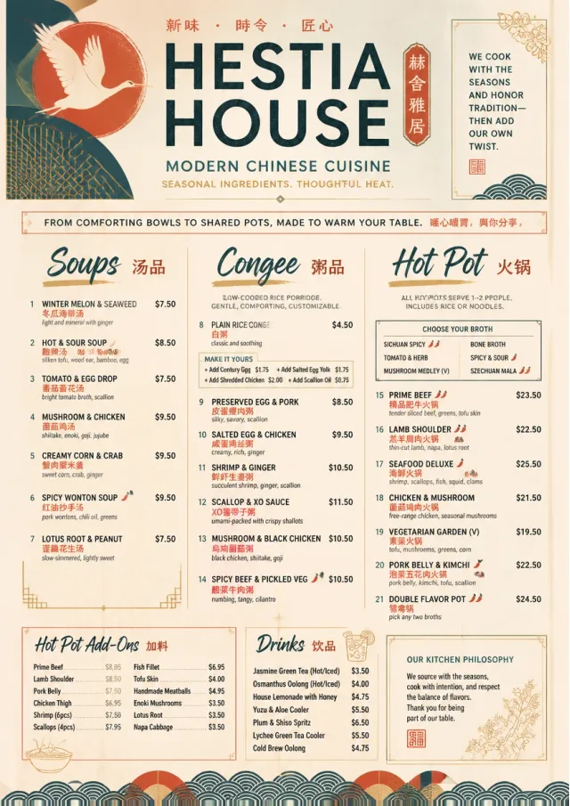 Modern Fusion chinese-menu menu template preview