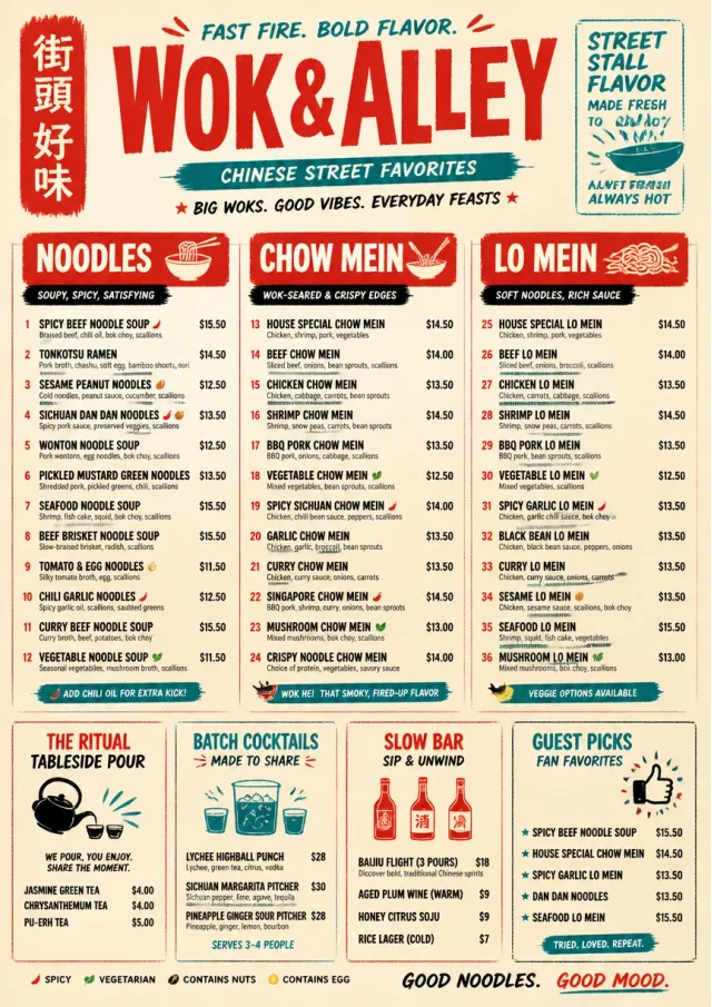Street Stall Energy chinese-menu menu template preview