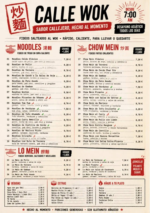 Street Stall Energy chinese-menu menu template preview
