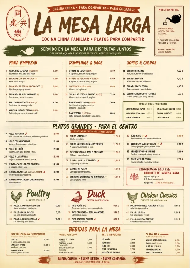Family Style Feast chinese-menu menu template preview