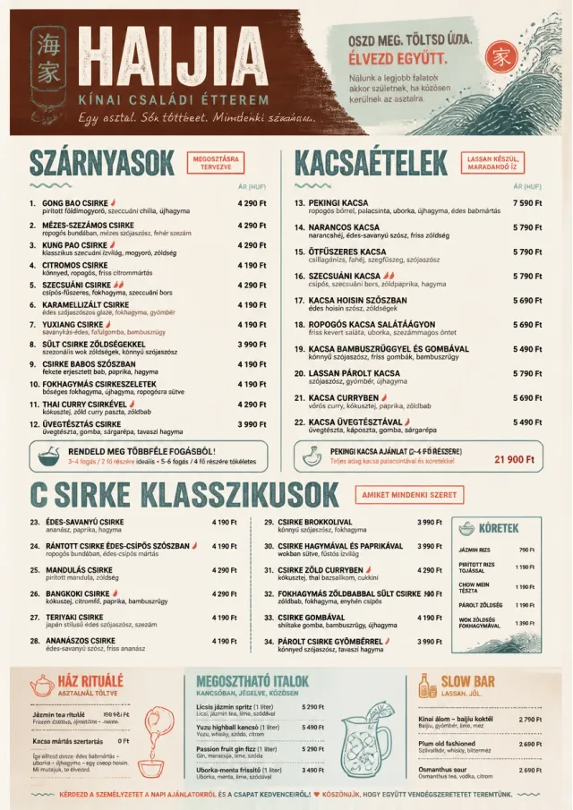 Family Style Feast chinese-menu menu template preview