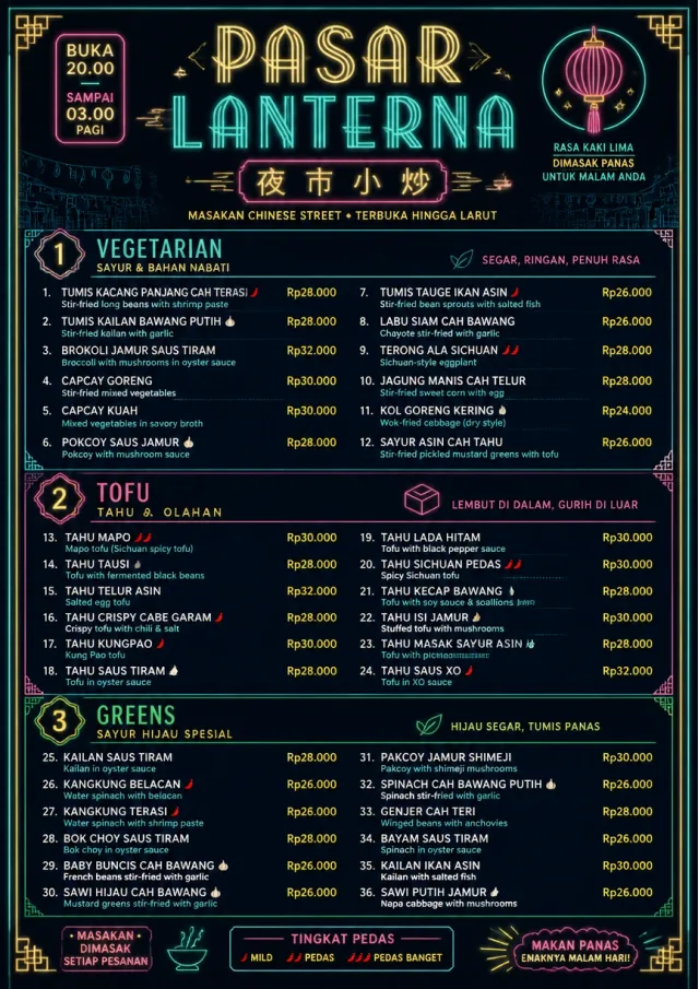 Night Market Neon chinese-menu menu template preview