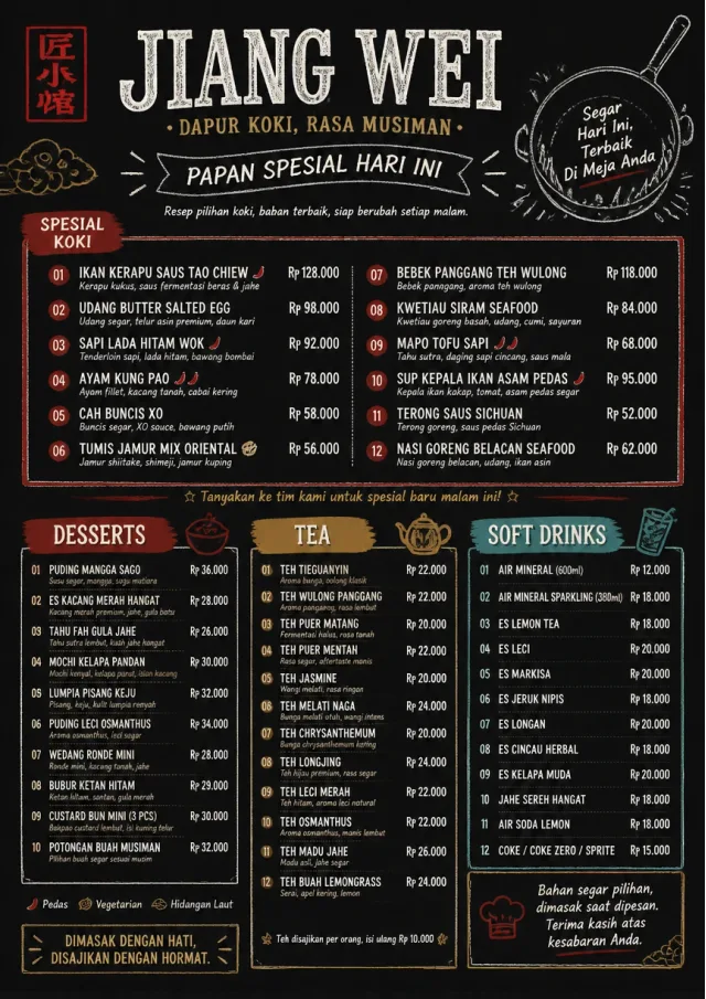 Chef Specials Board chinese-menu menu template preview