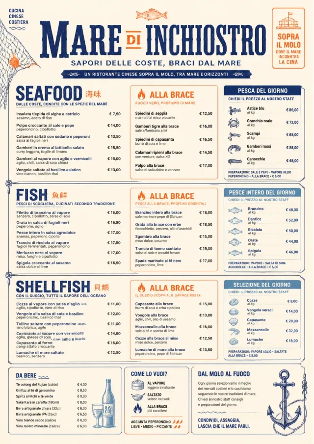 Coastal Regional chinese-menu menu template preview
