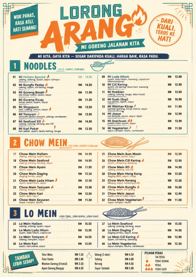 Street Stall Energy chinese-menu menu template preview