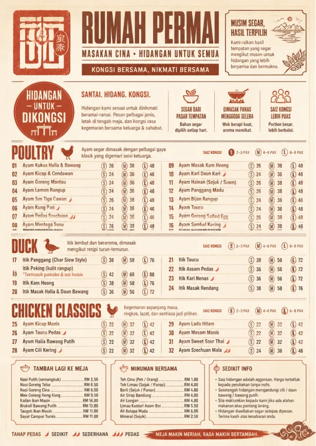 Family Style Feast chinese-menu menu template preview