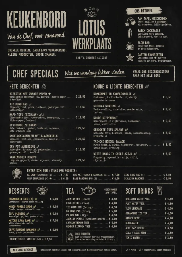 Chef Specials Board chinese-menu menu template preview