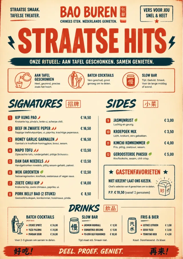 Street Stall Flyer chinese-menu menu template preview