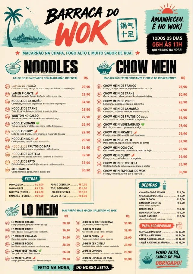 Street Stall Energy chinese-menu menu template preview