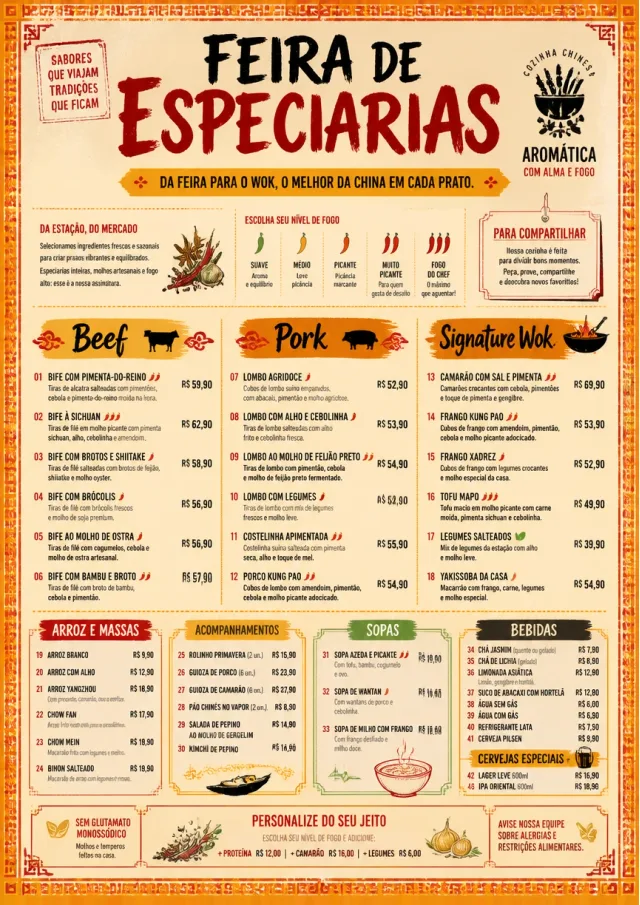 Spice Market Bold chinese-menu menu template preview