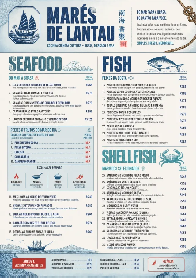 Coastal Regional chinese-menu menu template preview