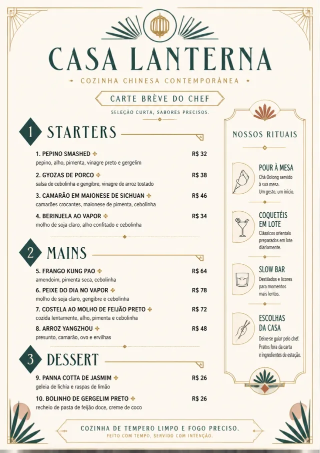 Chef Carte Brève chinese-menu menu template preview