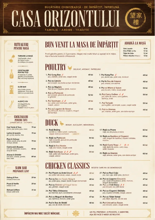 Family Style Feast chinese-menu menu template preview