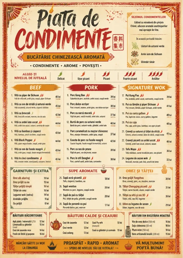 Spice Market Bold chinese-menu menu template preview