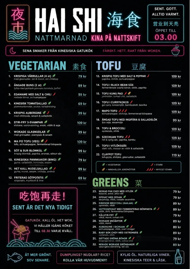 Night Market Neon chinese-menu menu template preview
