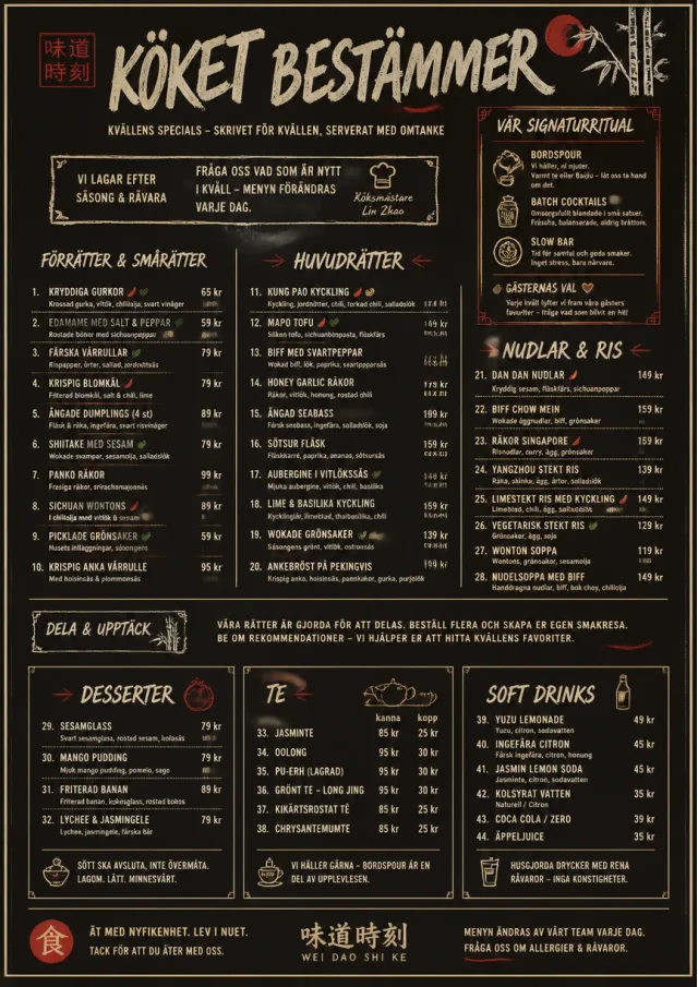 Chef Specials Board chinese-menu menu template preview