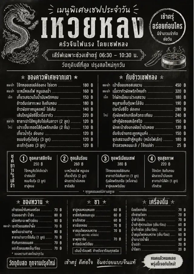 Chef Specials Board chinese-menu menu template preview