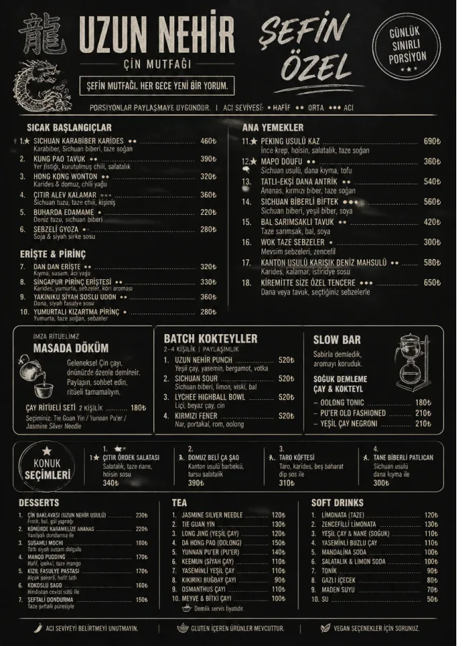 Chef Specials Board chinese-menu menu template preview