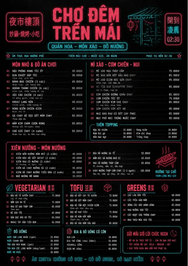 Night Market Neon chinese-menu menu template preview