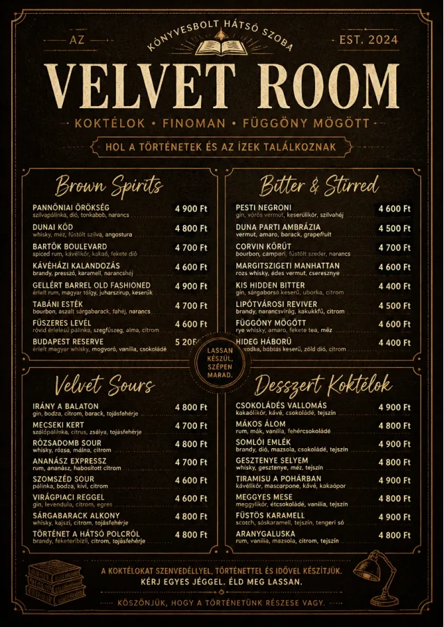 Speakeasy Leather cocktail-menu menu template preview