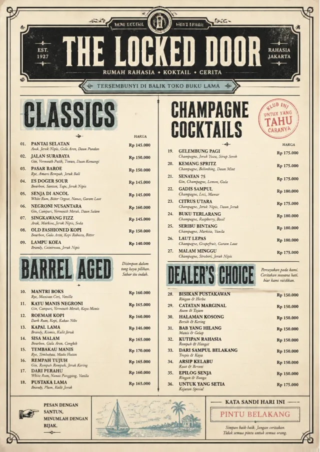 Prohibition Era cocktail-menu menu template preview