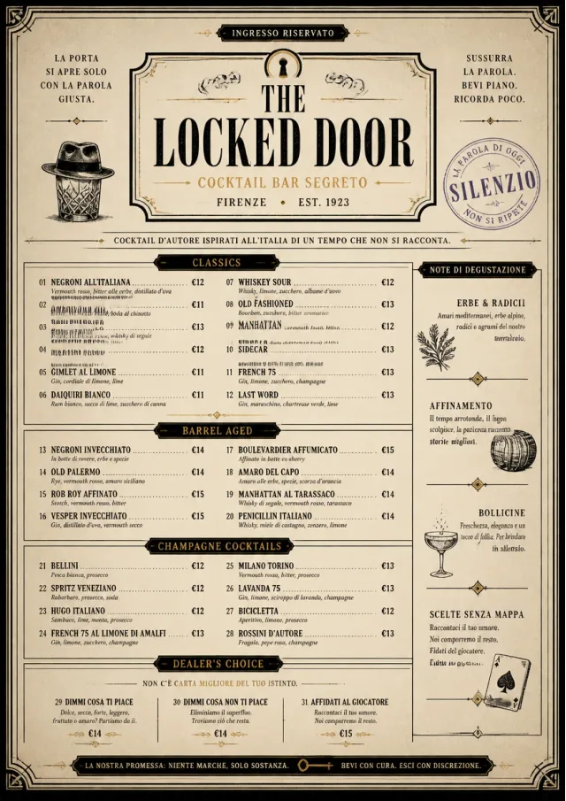 Prohibition Era cocktail-menu menu template preview