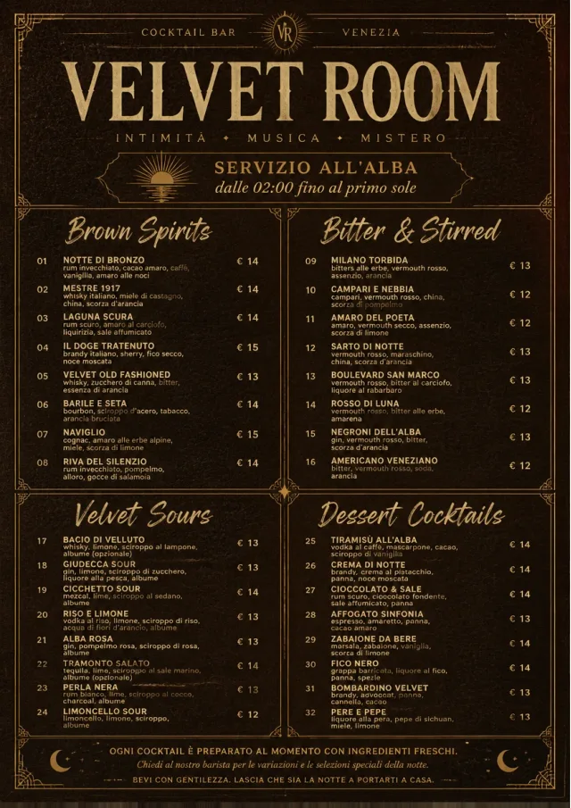 Speakeasy Leather cocktail-menu menu template preview