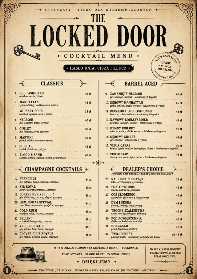 Prohibition Era cocktail-menu menu template preview