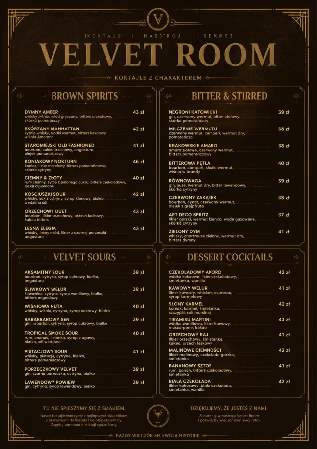 Speakeasy Leather cocktail-menu menu template preview