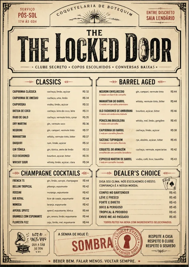 Prohibition Era cocktail-menu menu template preview
