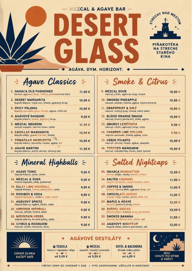 Desert Agave cocktail-menu menu template preview