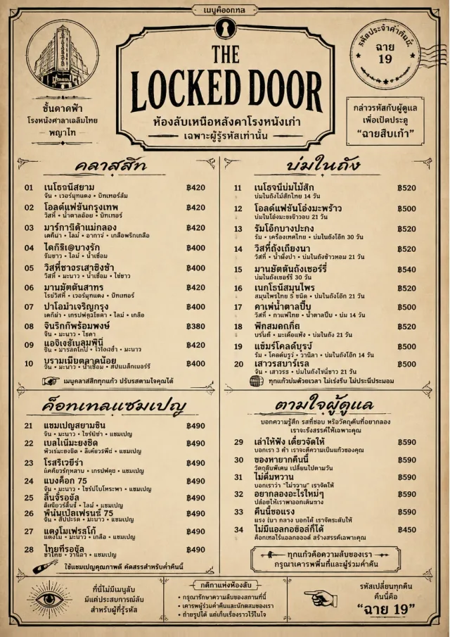 Prohibition Era cocktail-menu menu template preview