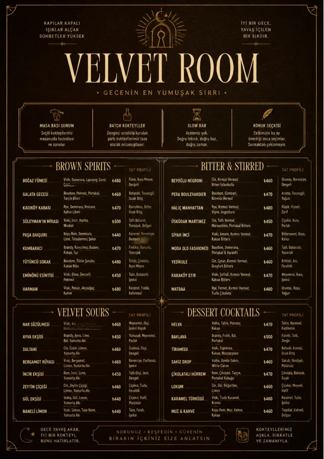Speakeasy Leather cocktail-menu menu template preview