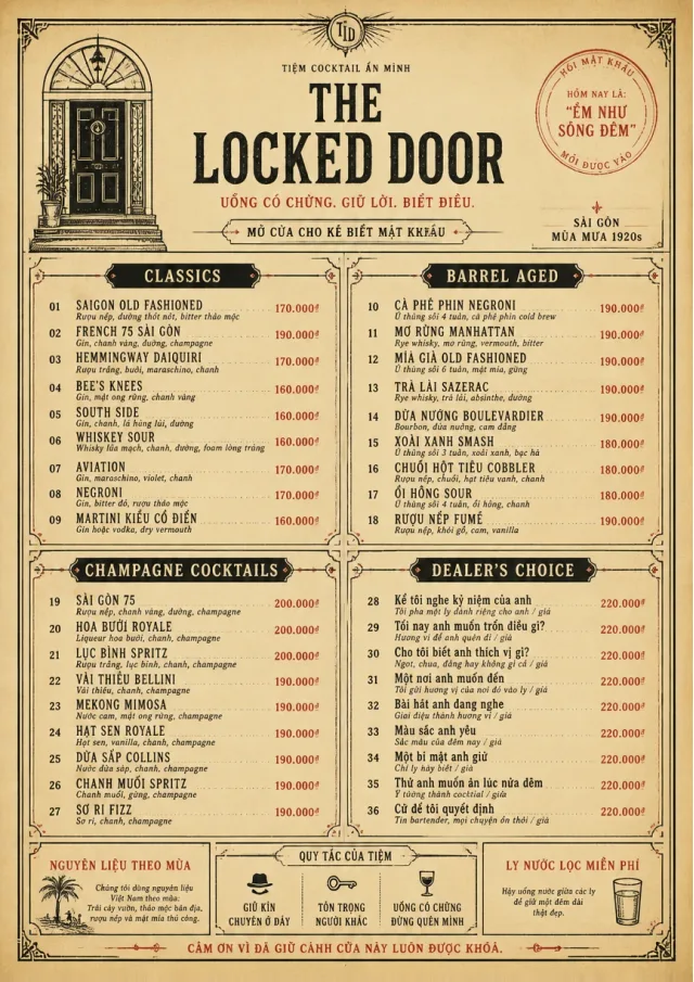 Prohibition Era cocktail-menu menu template preview
