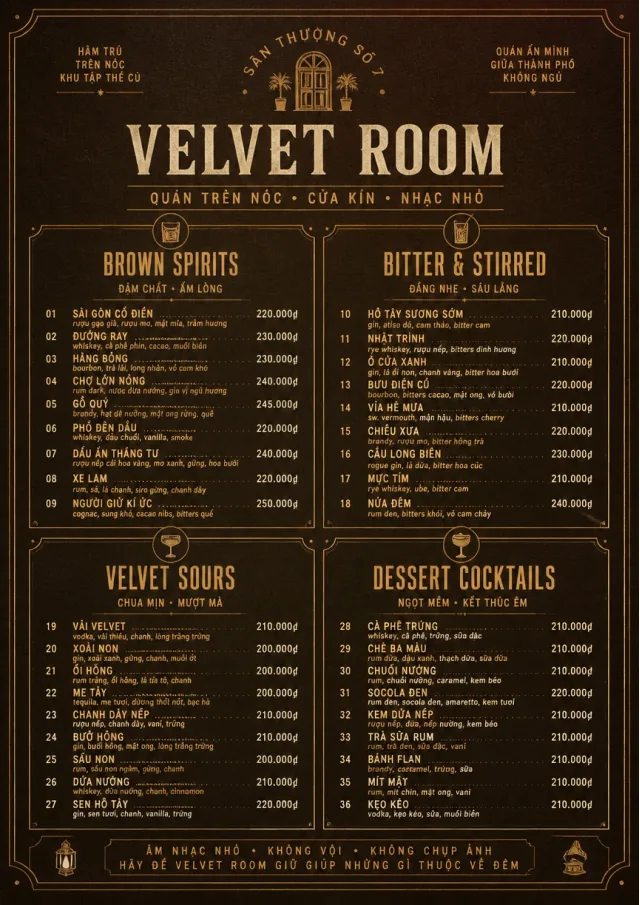 Speakeasy Leather cocktail-menu menu template preview