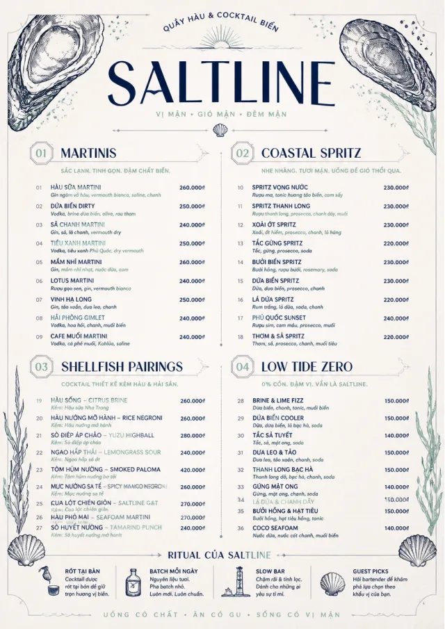 Coastal Oyster Bar cocktail-menu menu template preview