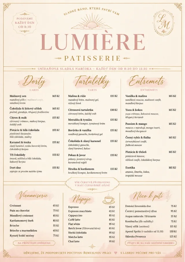Patisserie Elegant dessert-menu menu template preview