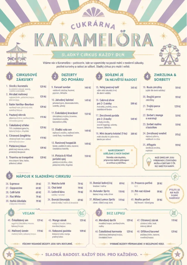 Carnival Treats dessert-menu menu template preview