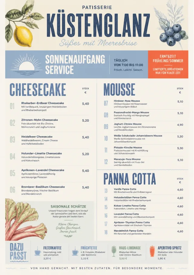 Seasonal Pastry dessert-menu menu template preview