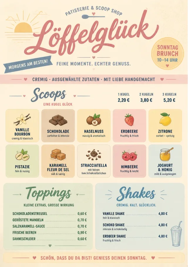 Scoop Shop Lite dessert-menu menu template preview