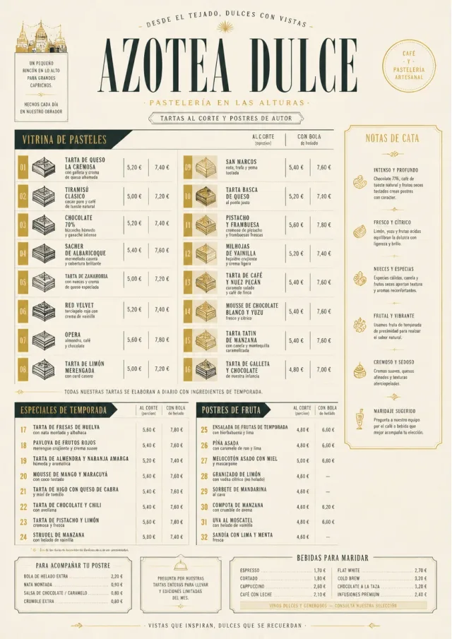 Cafe Dessert Case dessert-menu menu template preview